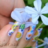 Latest Sakura Eid Nail Designs 2012 For Girls