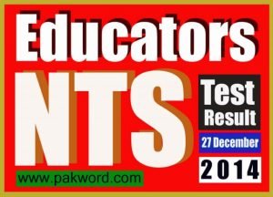 SSE english Educator NTS test result