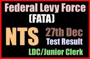 Federal Levy Force NTS test result