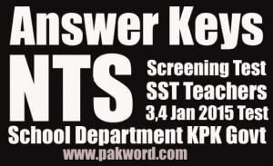 Answer key KPK Teacher jobs test