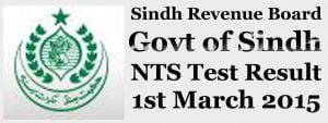 Sindh Revenue Board NTS test online result