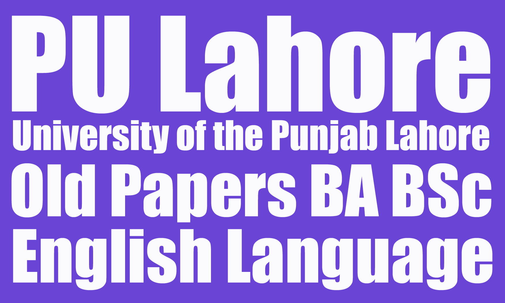 PU English past papers