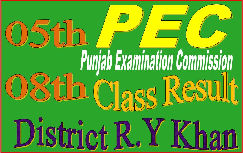 5 and 8 class result R.Y Khan