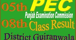 5 and 8 class result gujranwala