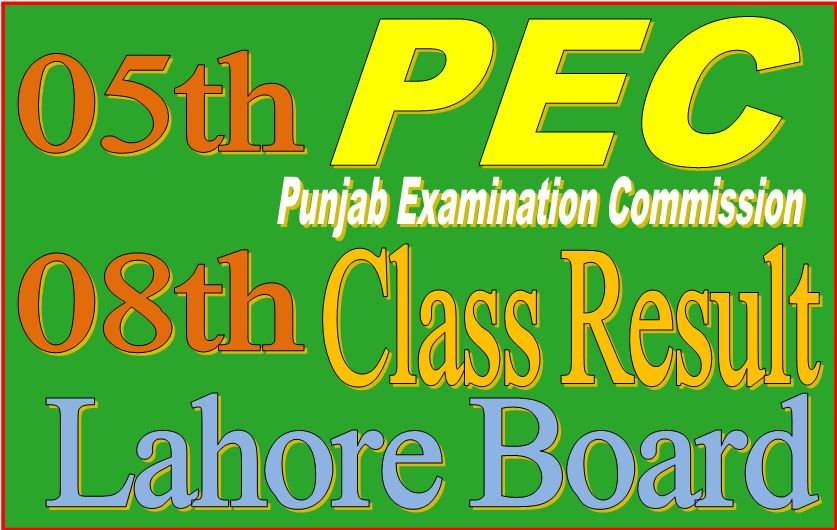 5 and 8 class result lahore