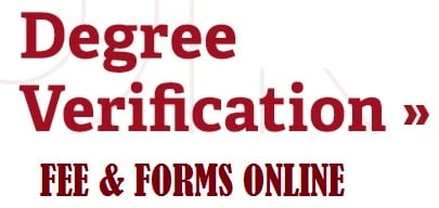 degree fee verification form