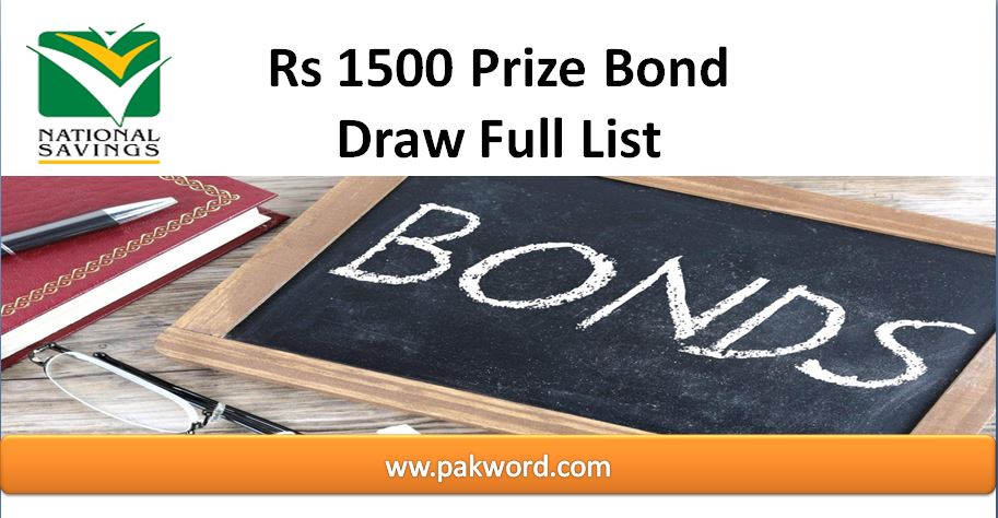 Rs 1500 Prize Bond Draw full List, prize bond list 1500 online check