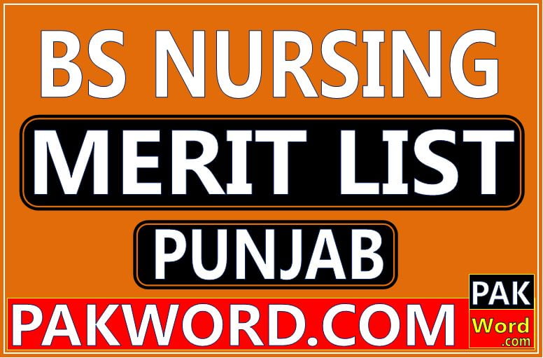 check online bs nursing merit list punjab