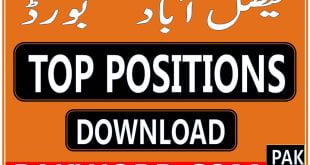 bise faisalabad position holders