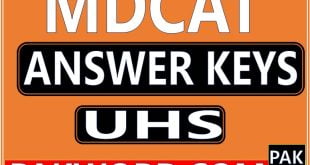 uhs lahore mdcat answer keys