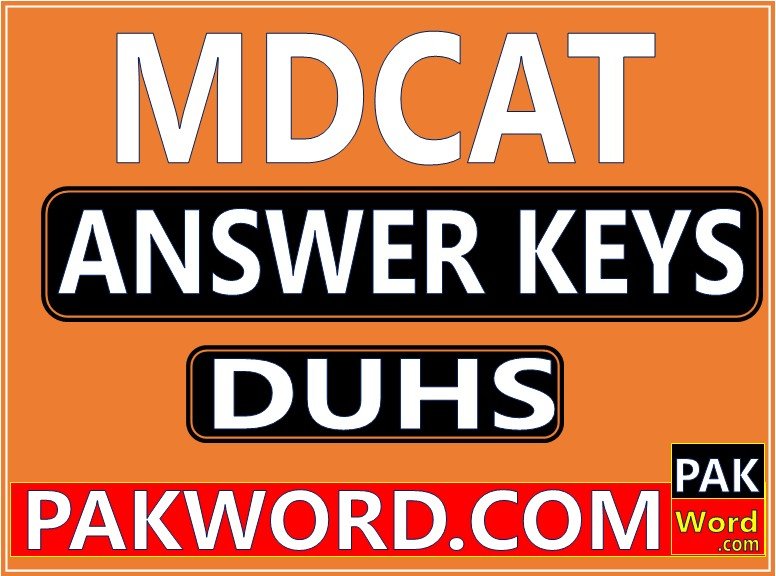 duhs answer keys of mdcat entry test