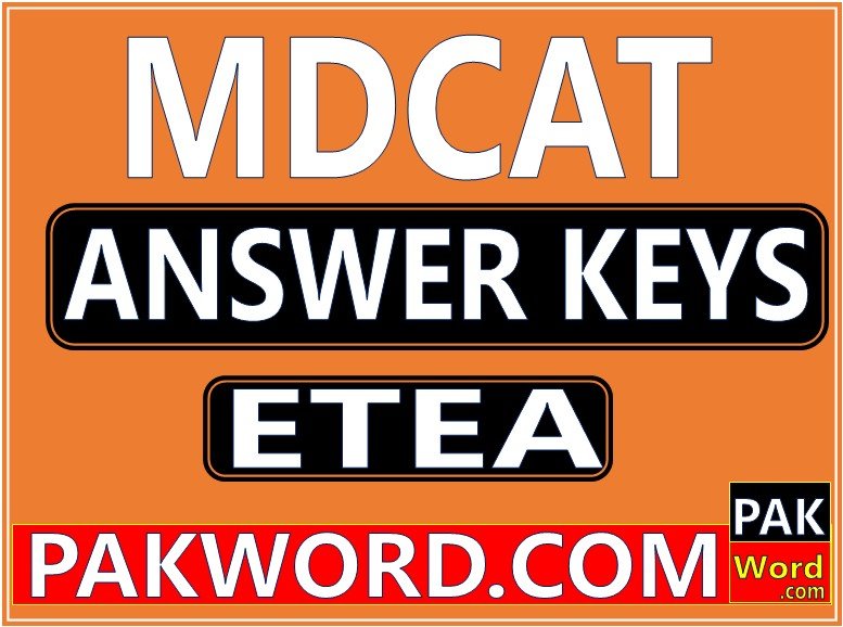 etea answer keys of mdcat test