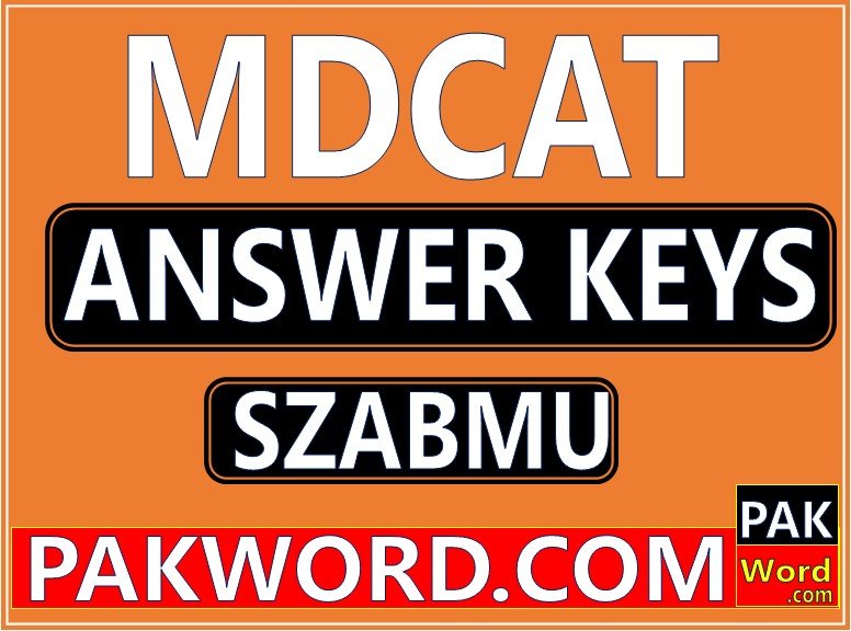 szabmu answer keys of mdcat test