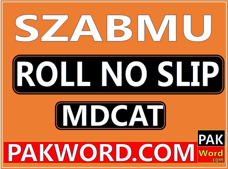 szabmu mdcat roll no slip
