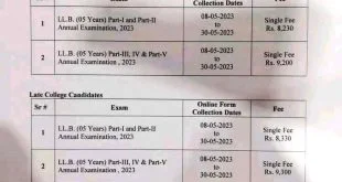 punjab university lahore llb admission form schedule