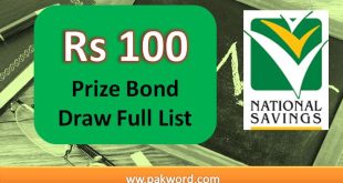 Prize bond list 100 online check August