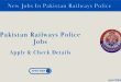 Pakistan Railways Police Jobs
