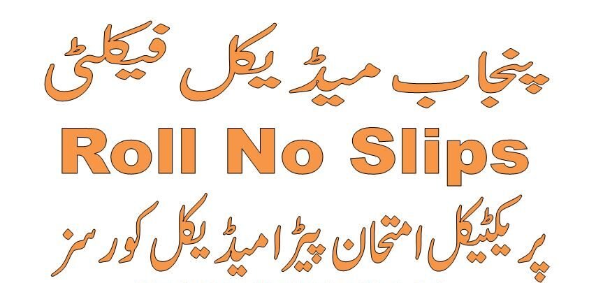 pmf practical roll no slip