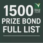 checking the Rs 1500 prize bond result list with physical prize bond certificates and a calculator on a desk