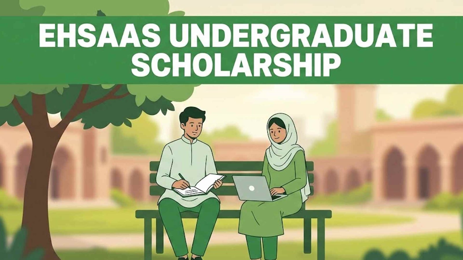 Pakistani students learning about Ehsaas undergraduate scholarship