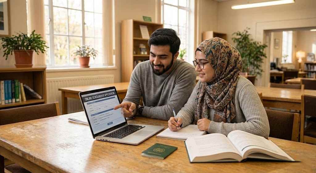 Pakistani students learning about Fulbright Program Scholarships