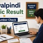 Student checking BISE Rawalpindi matric result by roll number