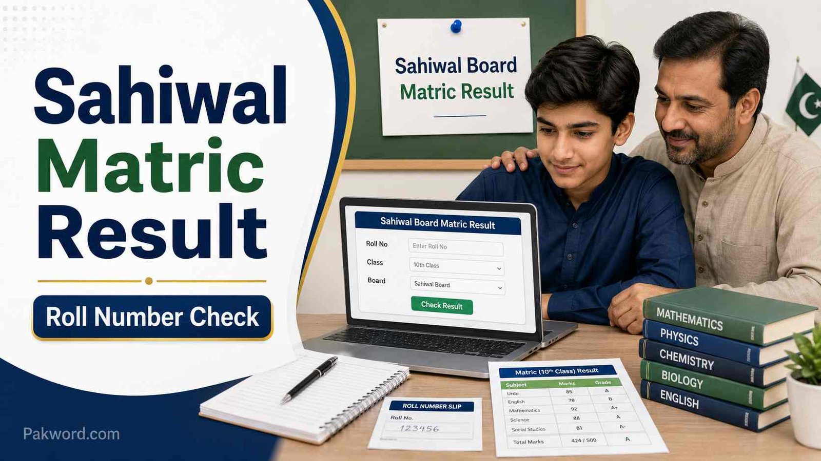BISE Sahiwal Matric 10th Class Result 2026 check by roll number