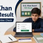 Student checking BISE DG Khan 10th class result by roll number