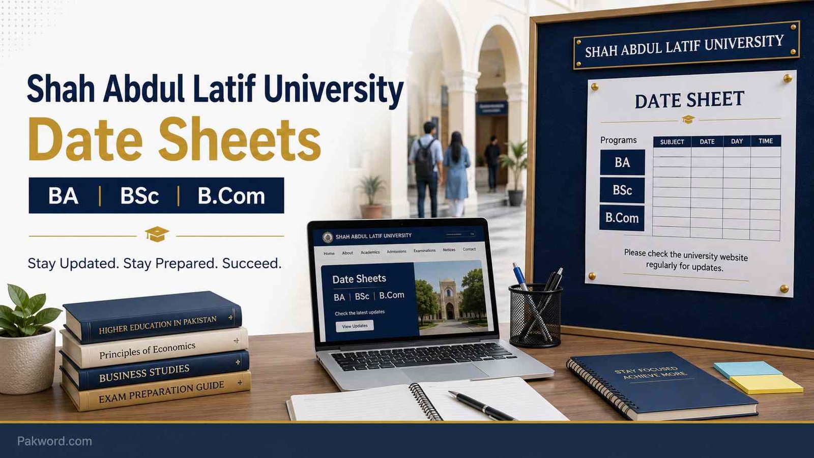 Shah Abdul Latif University Date Sheet 2026 BA BSc BCom update