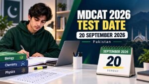 Pakistani student checking MDCAT 2026 test date